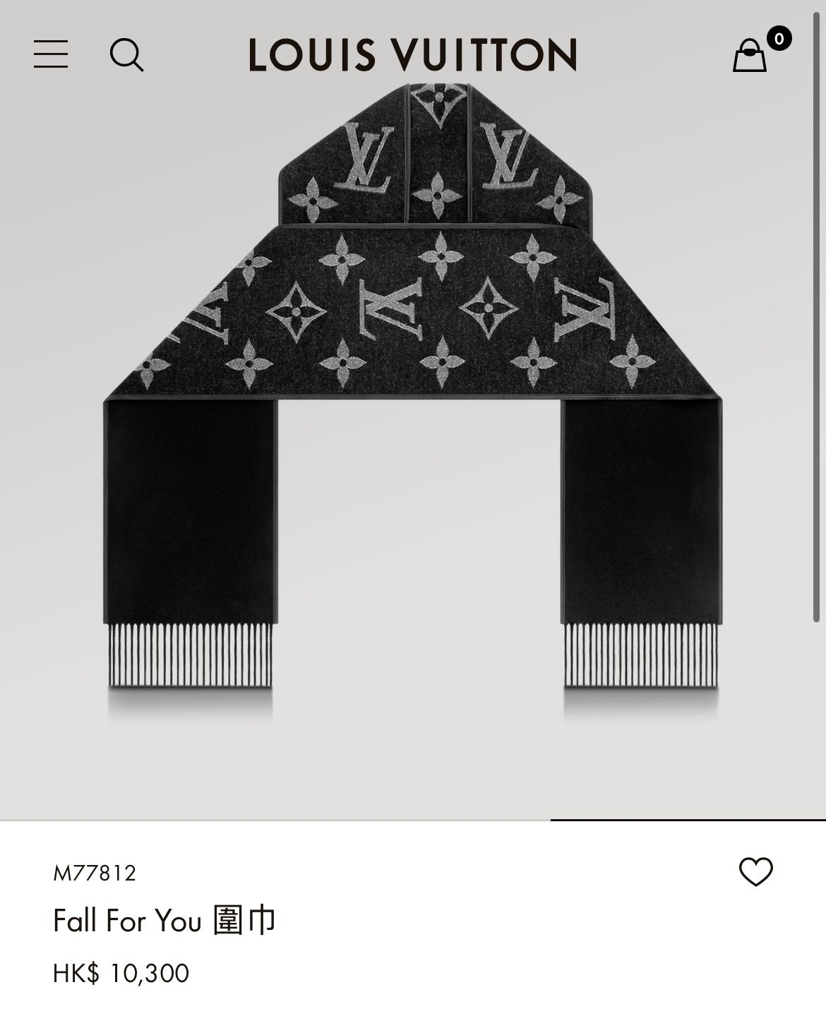 US / 루이비통 후드 스카프