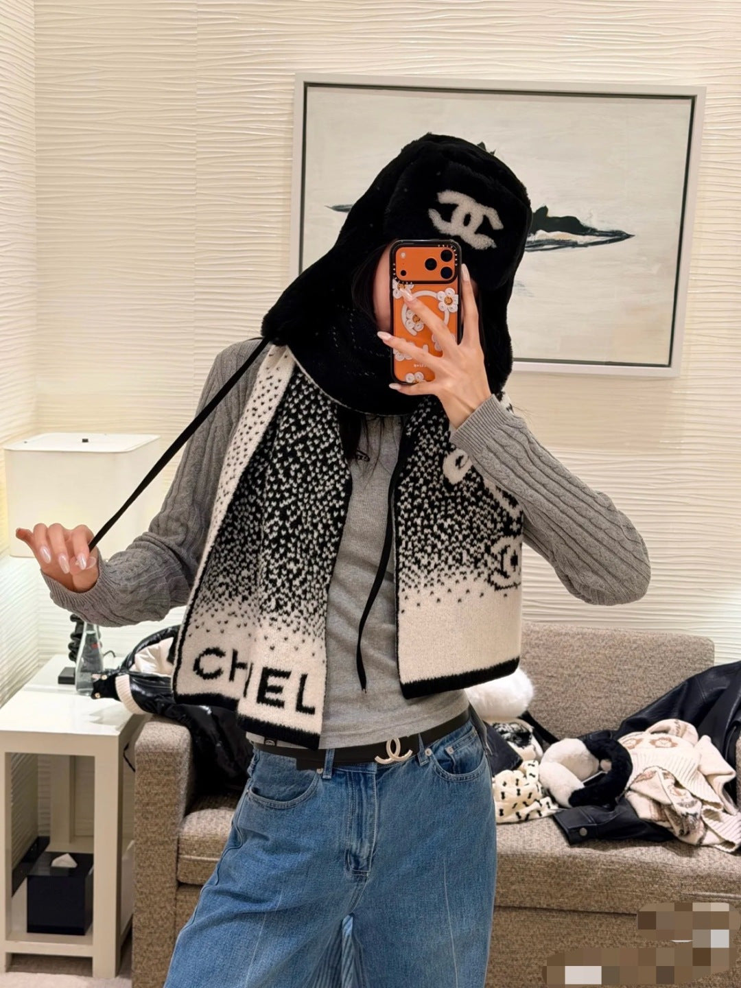 US / 샤넬 캐시미어 스카프