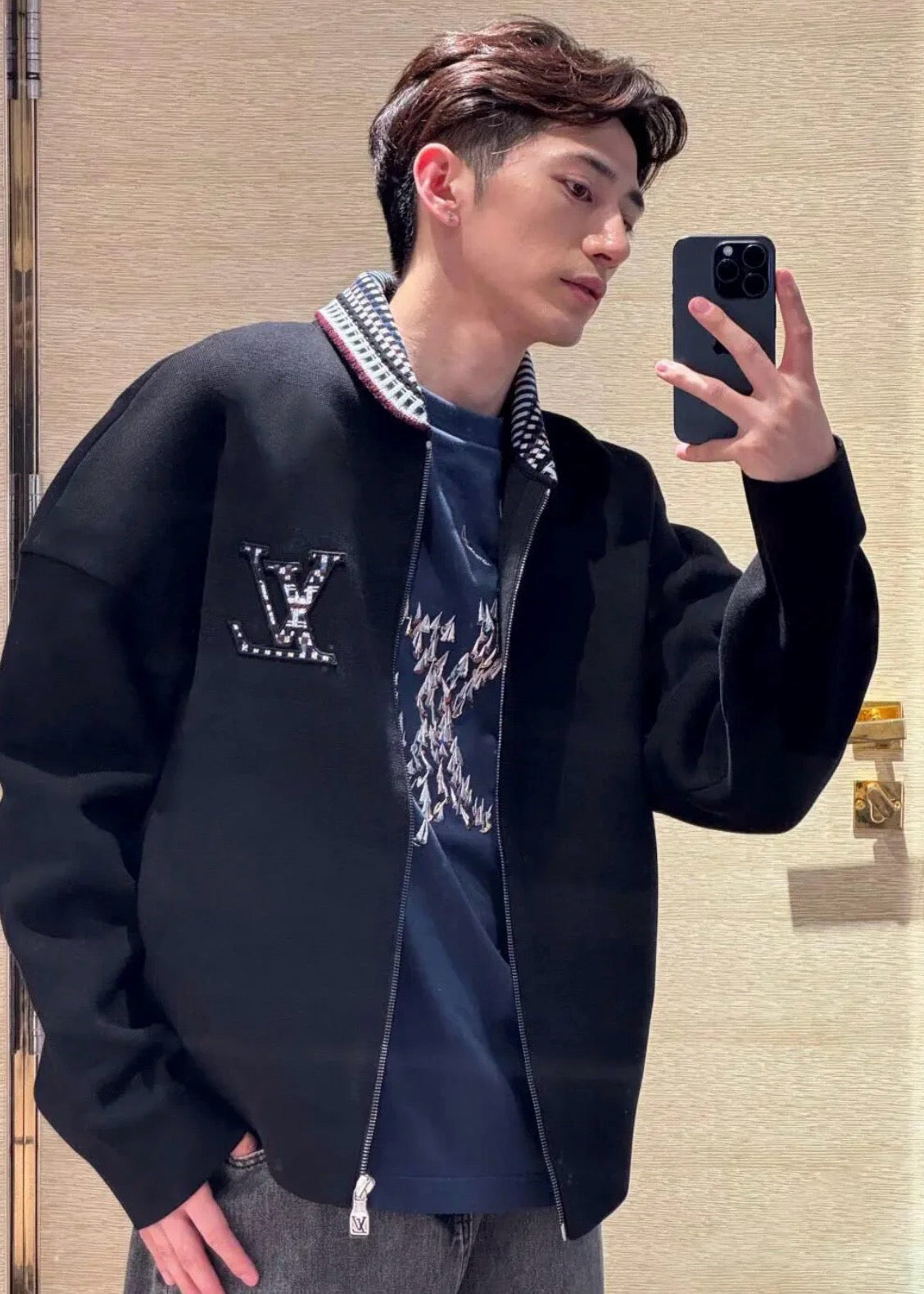 TJ셀러 / 루이비통 니트 파일럿 재킷