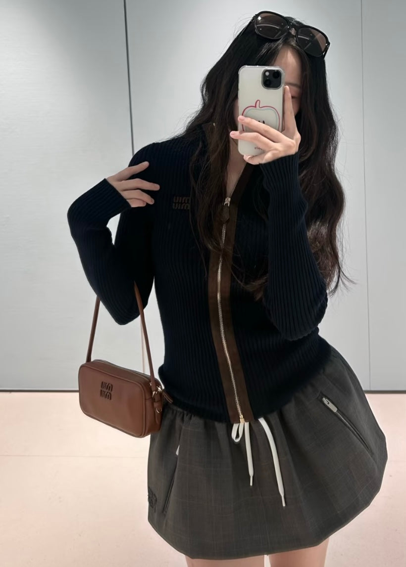 TJ셀러 / 미우미우 슬림한 지퍼 스웨터