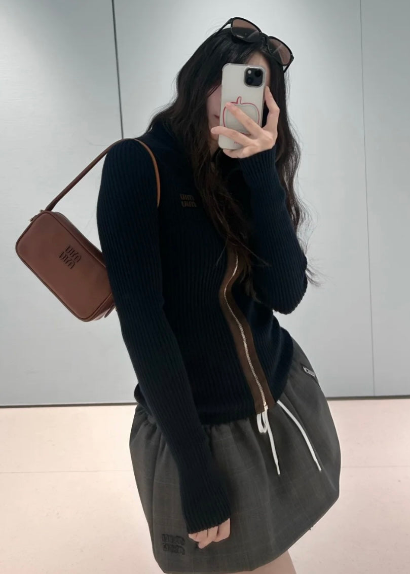 TJ셀러 / 미우미우 슬림한 지퍼 스웨터