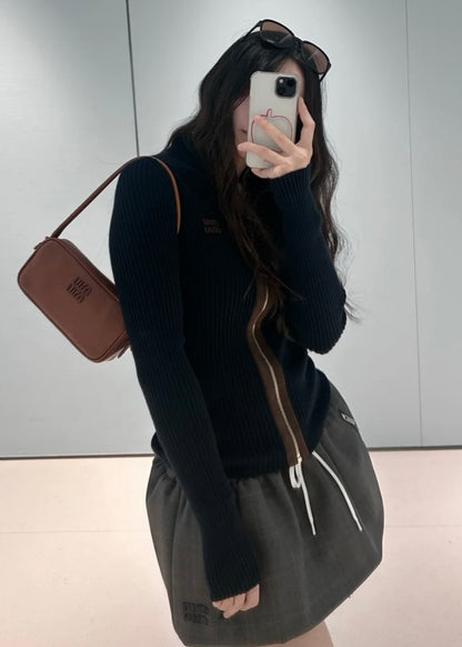 TJ셀러 / 미우미우 슬림한 지퍼 스웨터