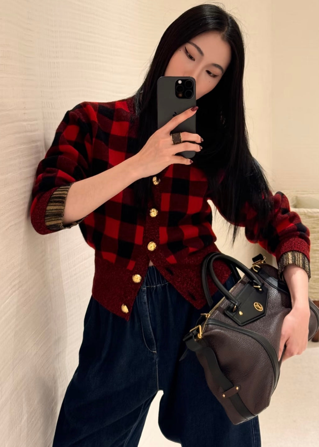 TJ셀러 / 루이비통 레드 체크 카디
