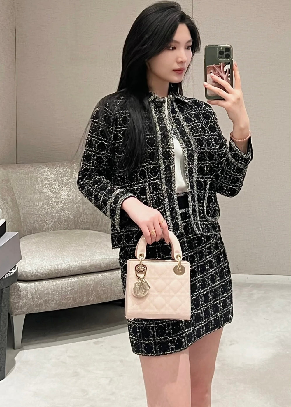 TJ셀러 / 디올 체크무늬 외투