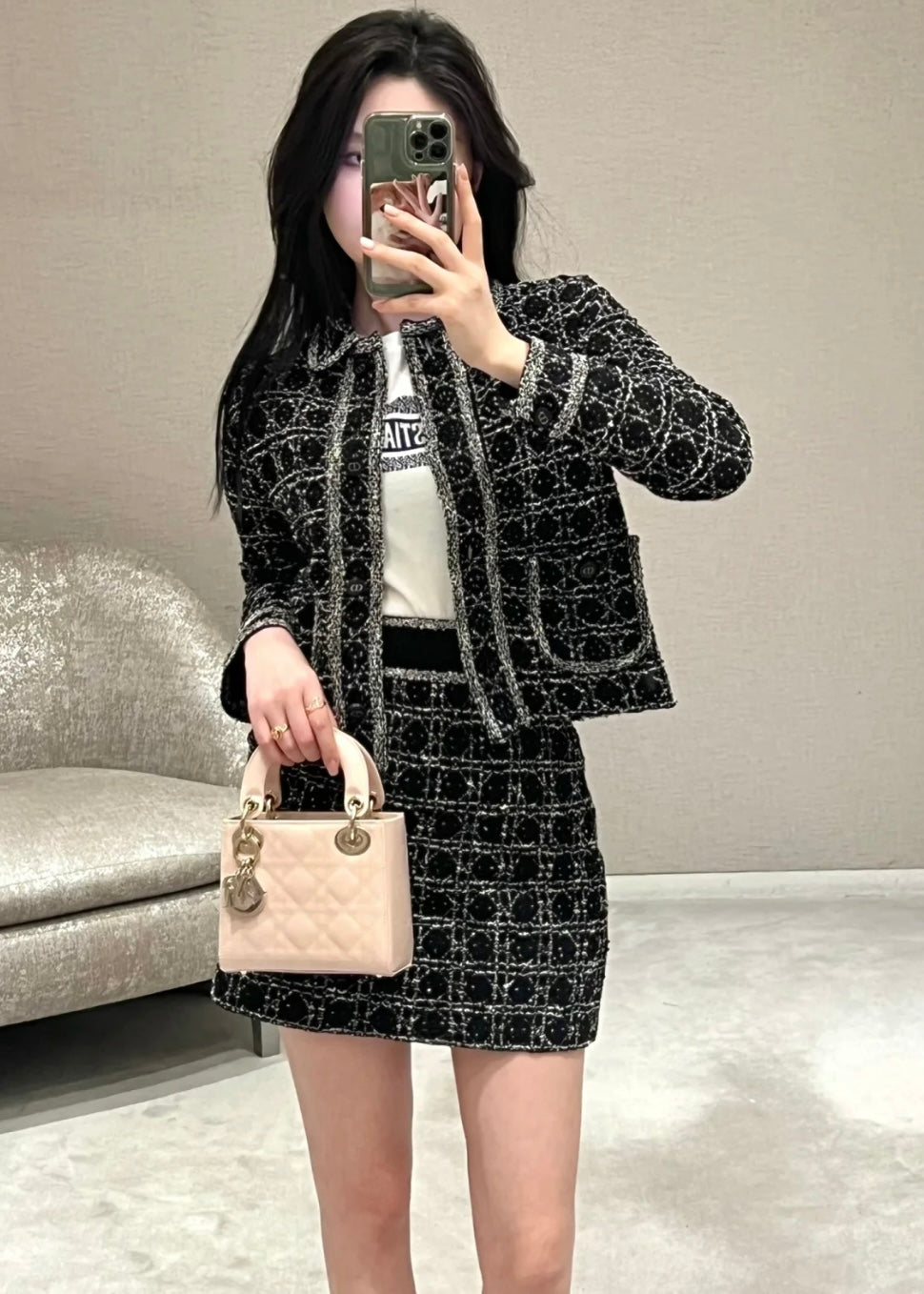 TJ셀러 / 디올 체크무늬 외투