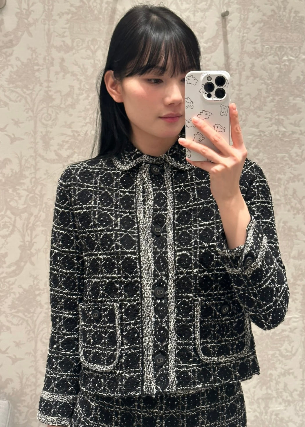 TJ Seller / 디올 체크 스커트