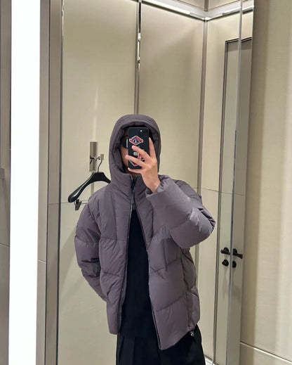 BVG / MC 후드가 있는 다운 재킷