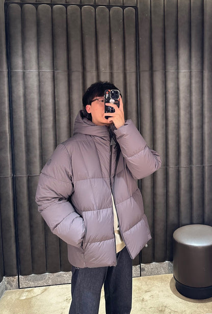 BVG / MC 후드가 있는 다운 재킷
