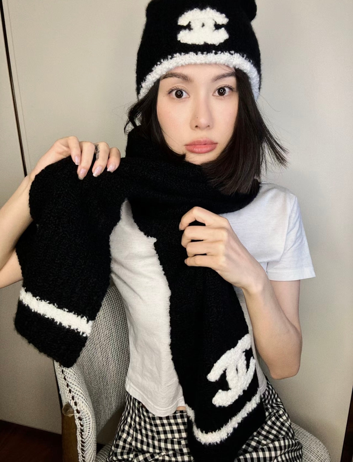 신조 / 샤넬 모자 스카프
