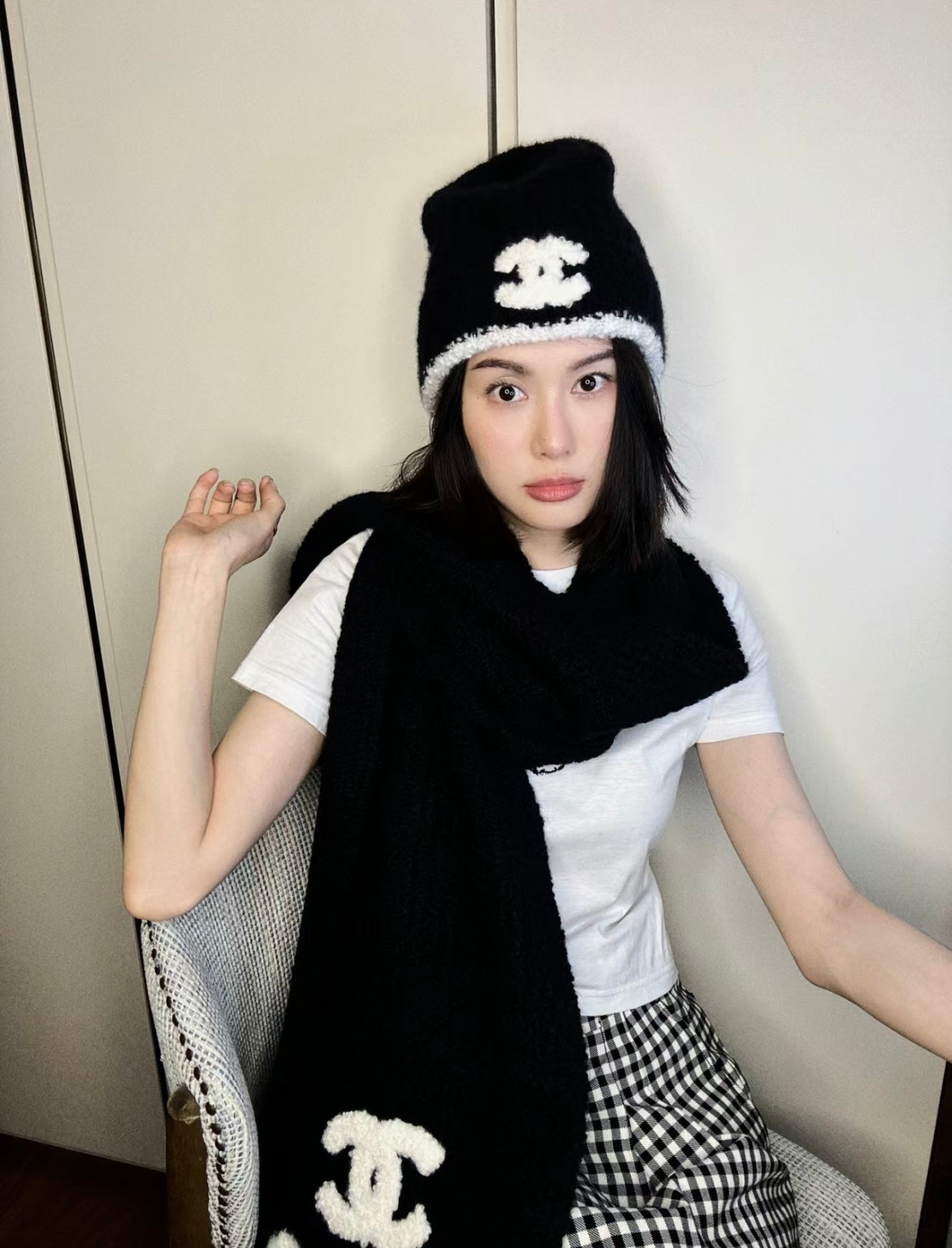 신조 / 샤넬 모자 스카프