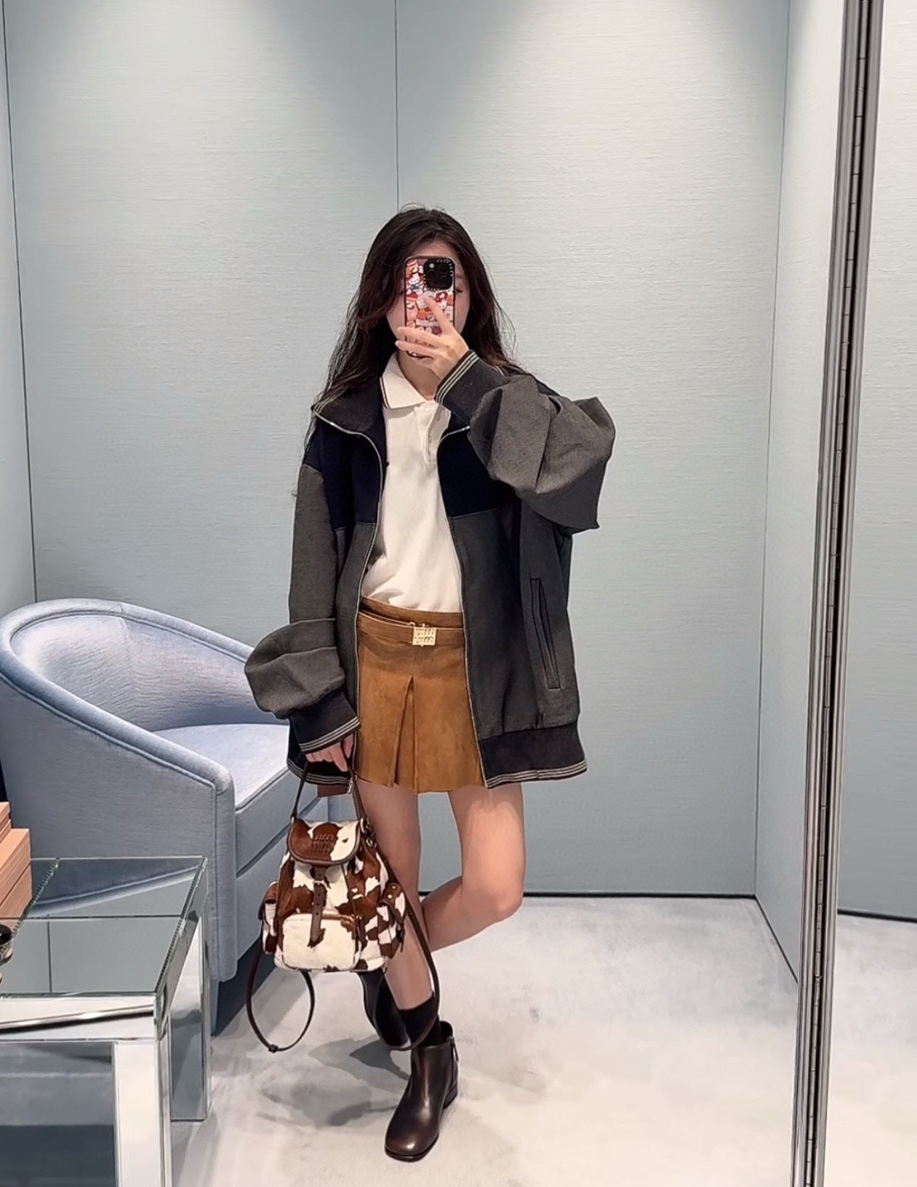 카타 / 미우미우 신형 젖소 무늬 백팩