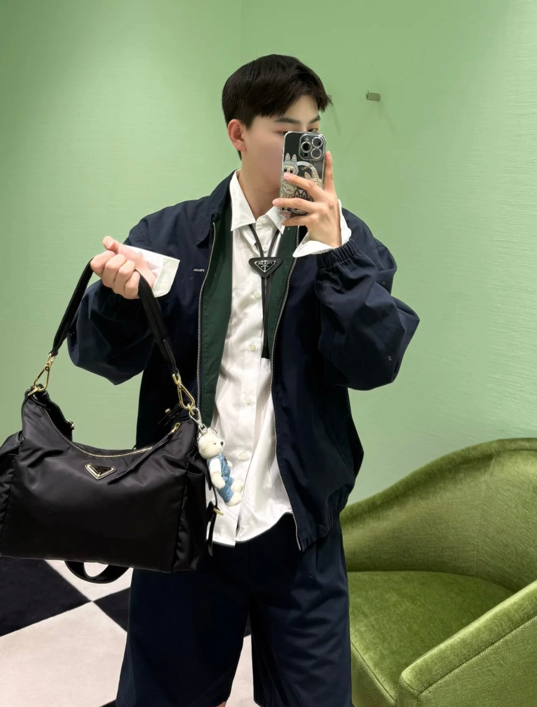 카타 / 프라다 크로스/숄더 캔버스 백