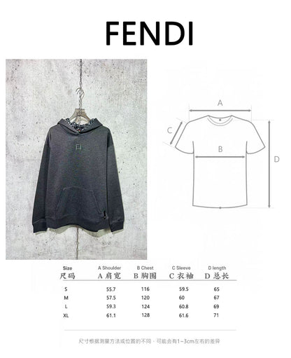 체인2호 / 펜디 면 후드티 그레이