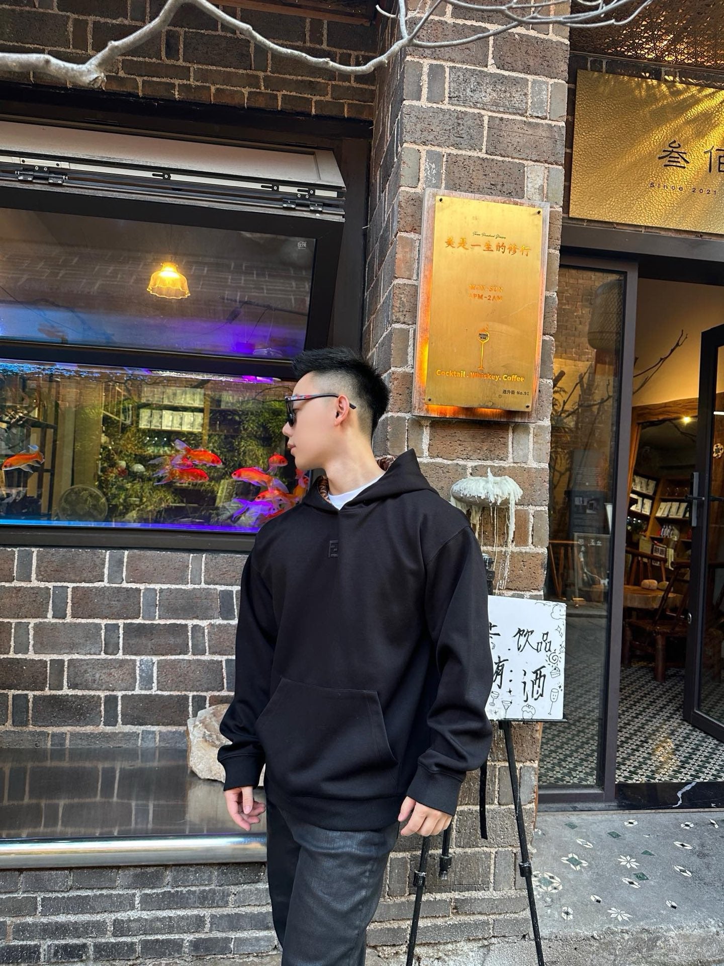 체인2호 / 펜디 면 후드티 블랙