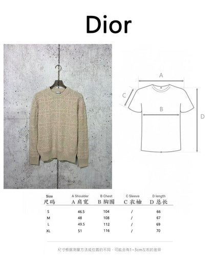 체인2호 / 디올 라운드넥 니트 카키색