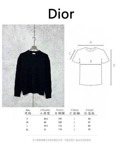 체인2호 / 디올 라운드넥 니트 블랙