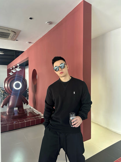 체인2호 / 폴로 로고 자수 단색 라운드 맨투맨