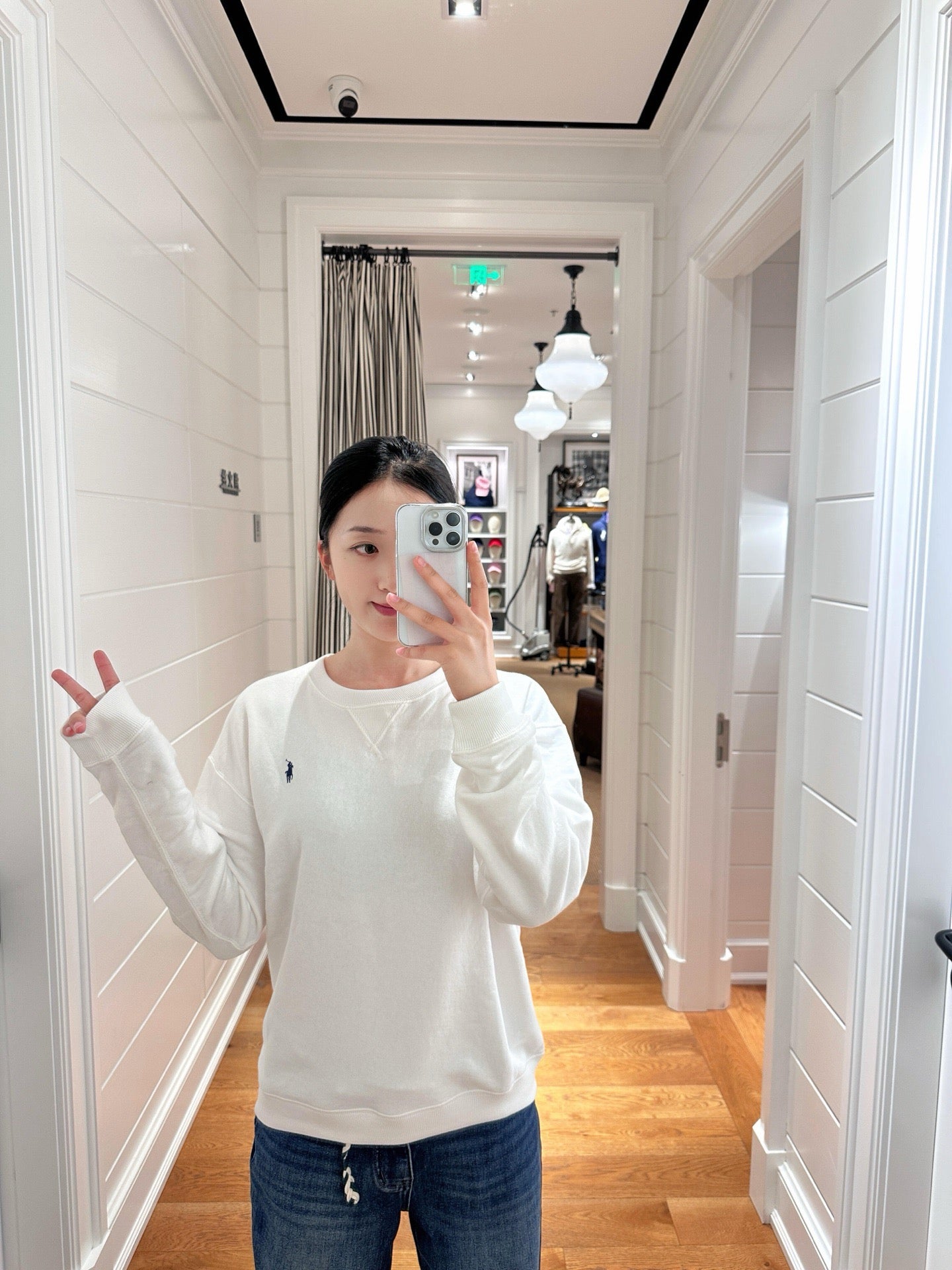 체인2호 / 폴로 로고 자수 단색 라운드 맨투맨