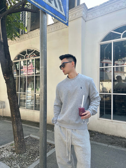 체인2호 / 폴로 로고 자수 단색 라운드 맨투맨