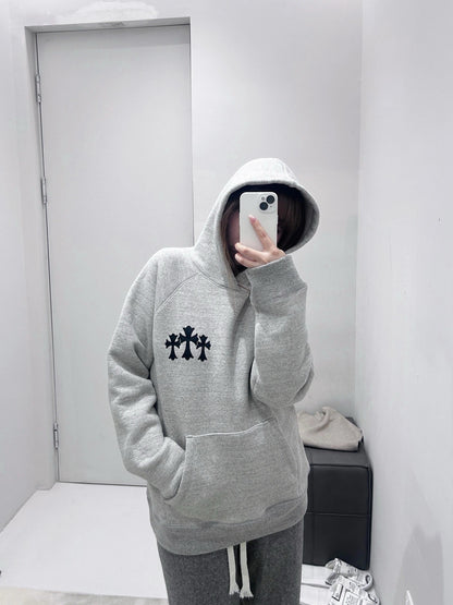체인2호 / 크롬하츠 로고 포켓 후드티