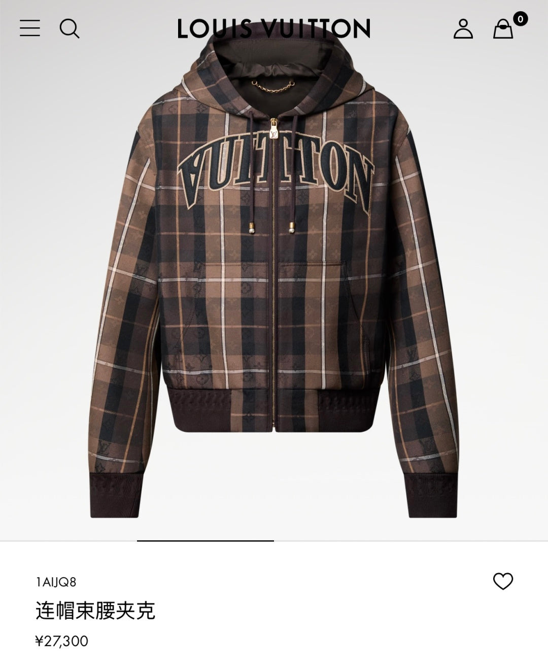체인1호 / 루이비통 체크 후드 자켓
