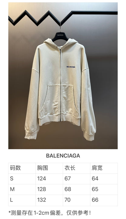 체인1호 / 발렌시아가 알파벳 자수 지퍼 후드 자켓
