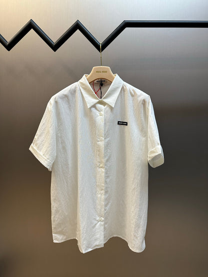 체인1호 / 미우미우 MiuMiu 로고 반팔 셔츠