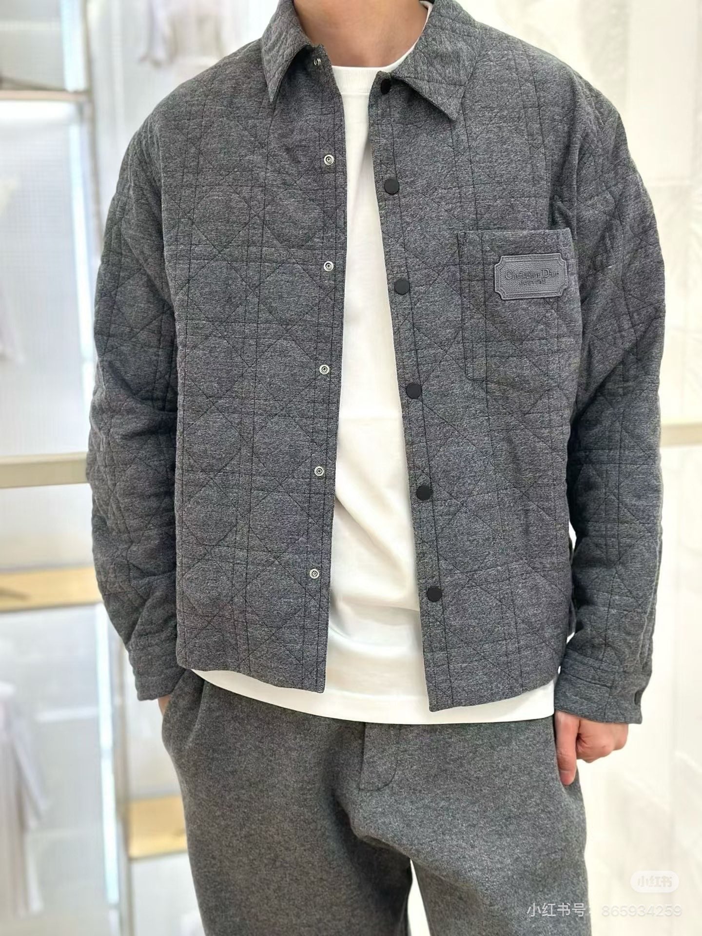 GTR / 디올 체크 패턴 자켓