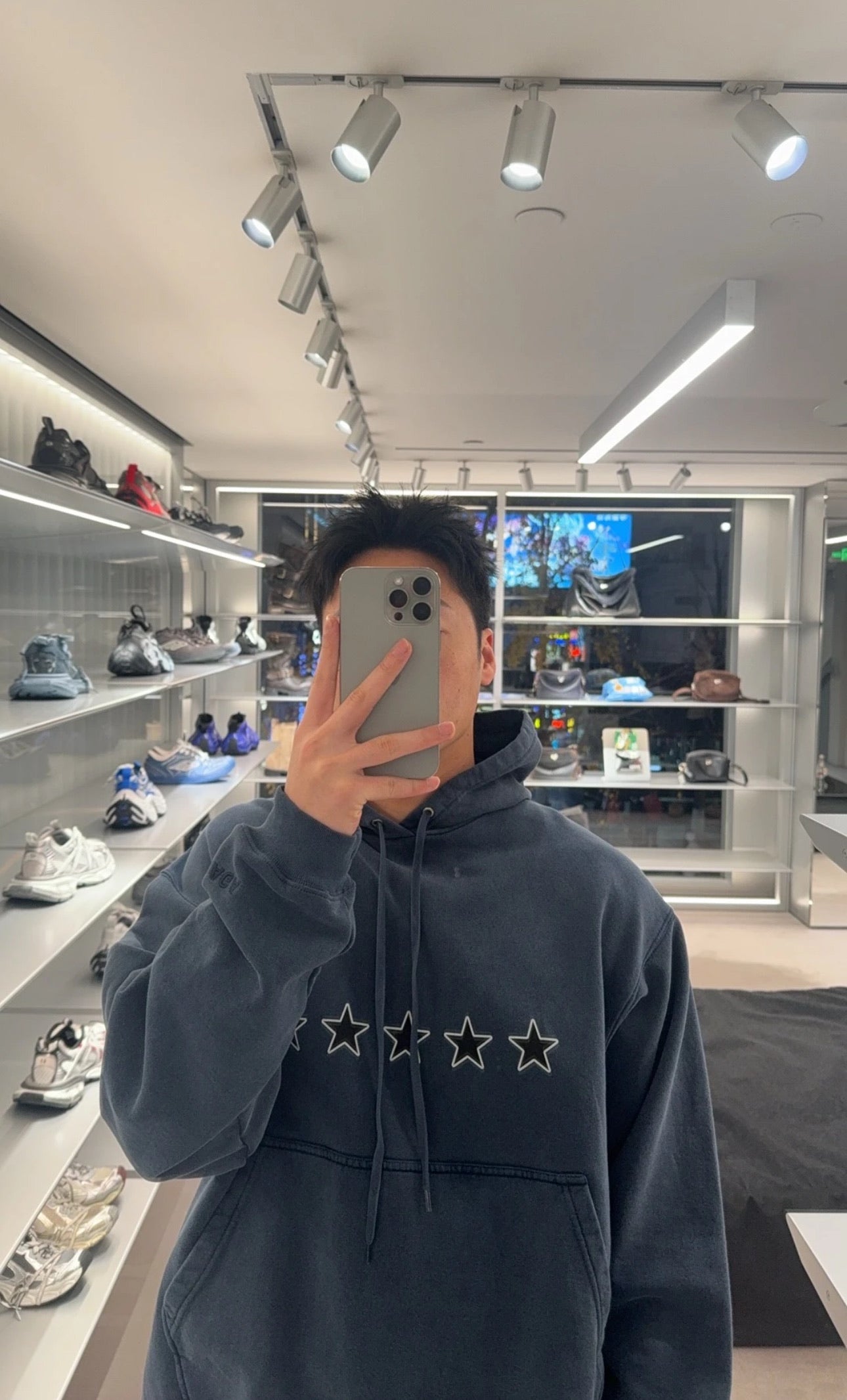 GTR / 발렌시아가 후드티 네이비