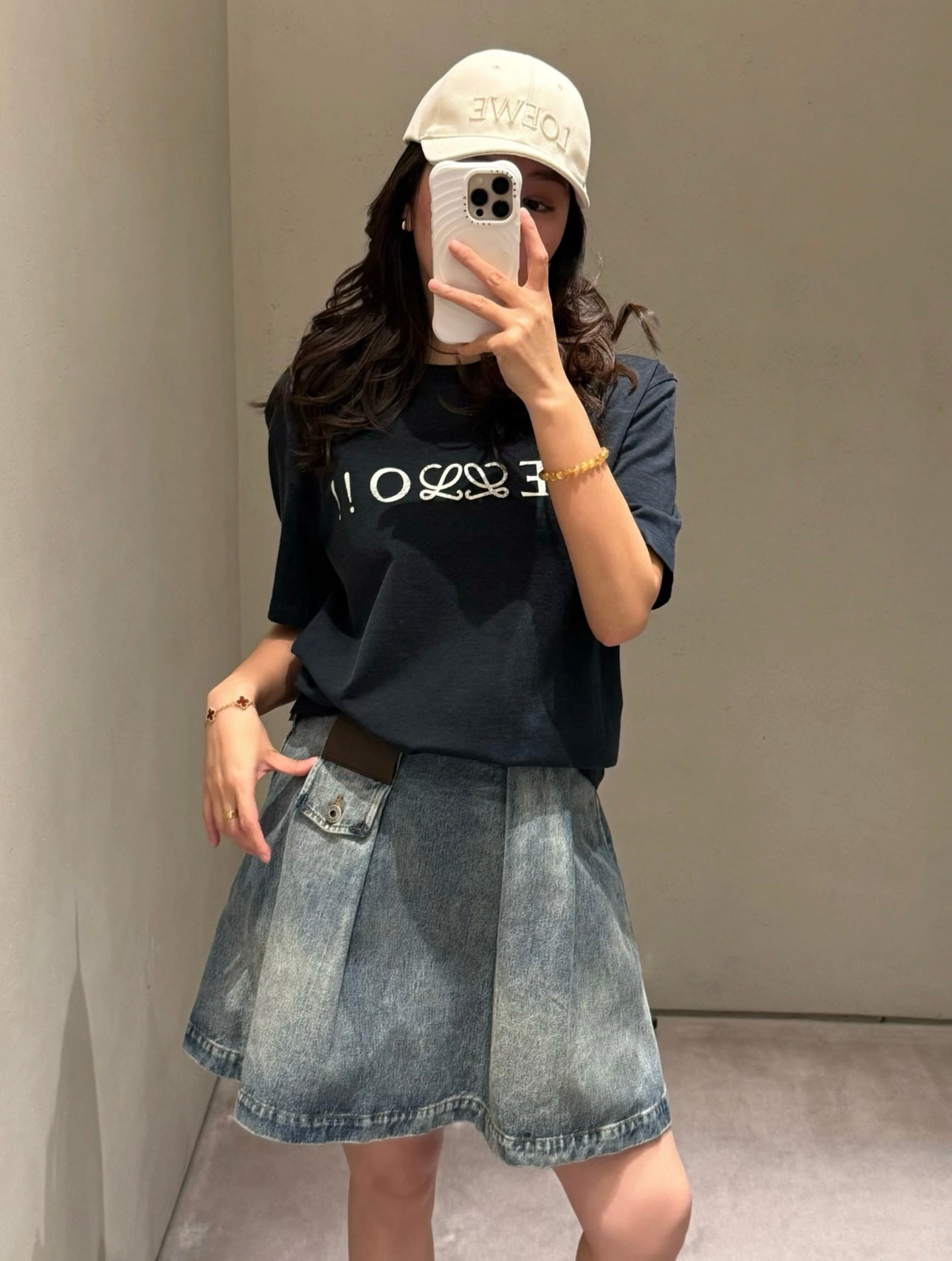 GTR / 로에베 알파벳 자수 반팔 티셔츠
