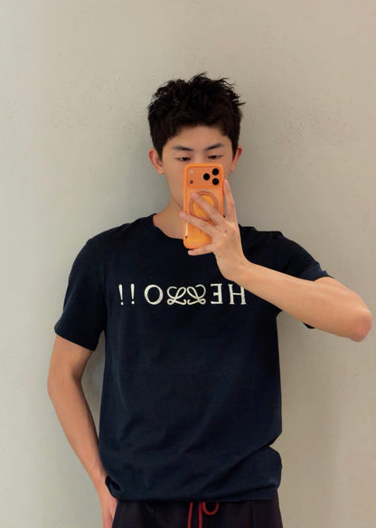 GTR / 로에베 알파벳 자수 반팔 티셔츠