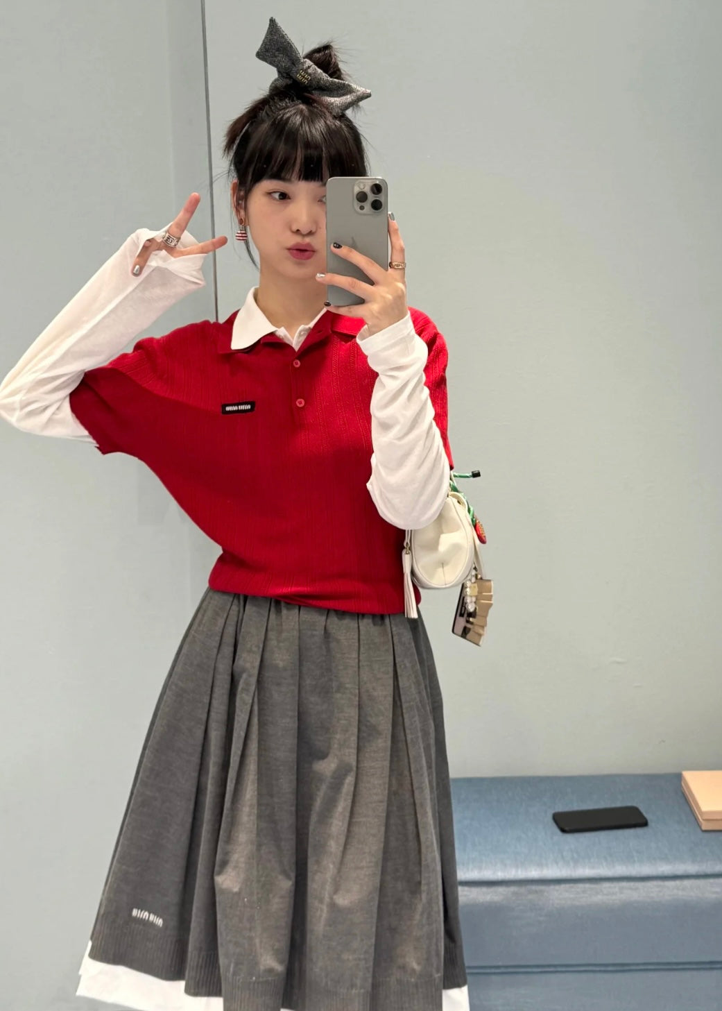 TJ셀러  / 미우미우 캐시미어반팔