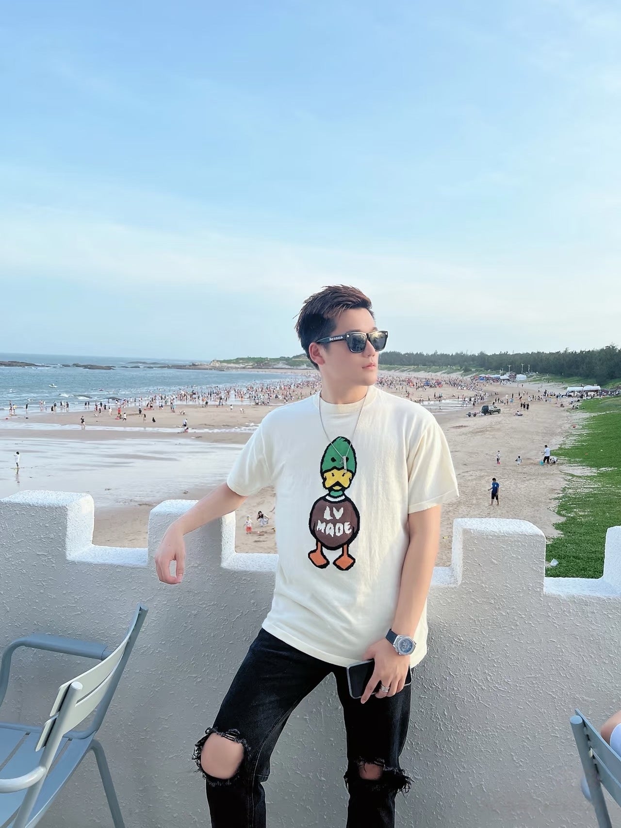 V공장 / 루이비통 칩버전 반팔