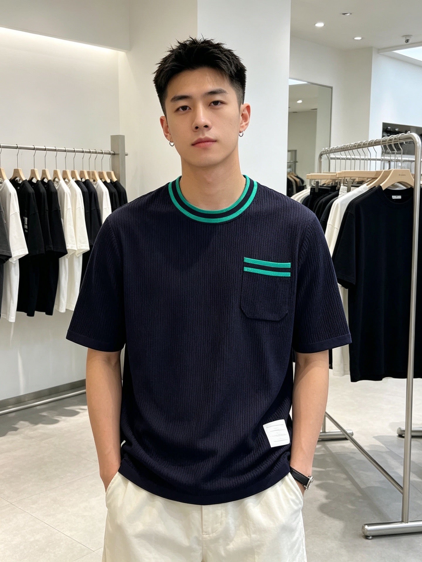V공장 / 톰브라운 반팔