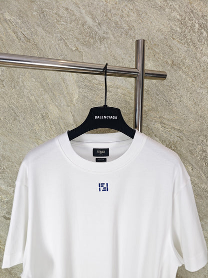 GTR / 펜디 더블 F 자수 라운드 반팔 티셔츠