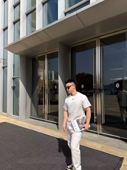 GTR / 펜디 더블 F 자수 라운드 반팔 티셔츠