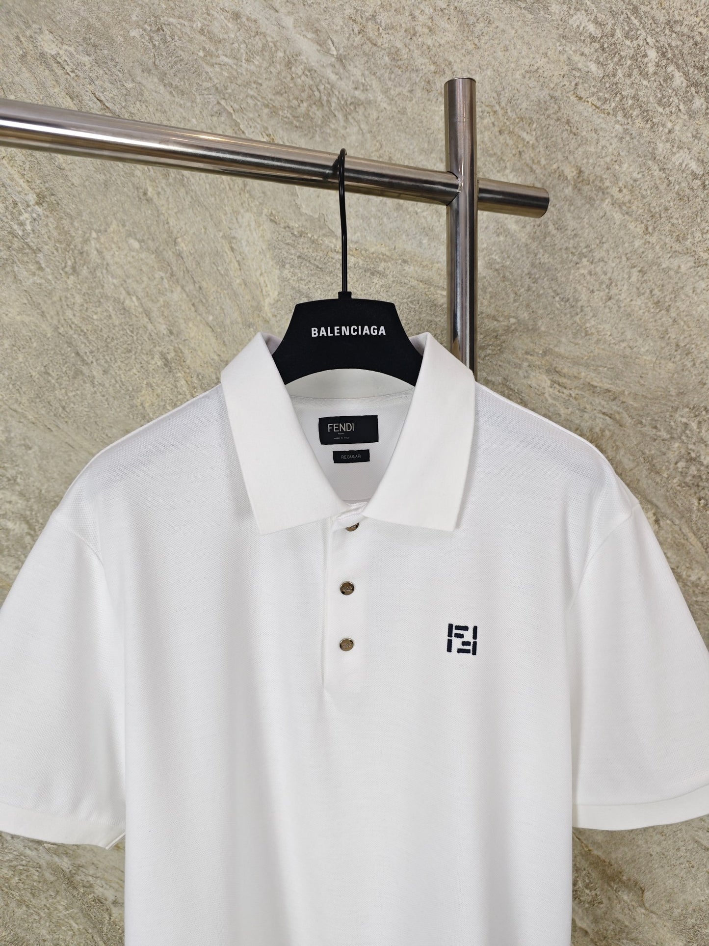 GTR / 펜디 더블 F 자수 폴로 반팔 셔츠