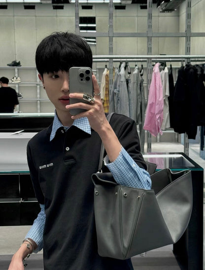 GTR / 미우미우 자수 알파벳 폴로 반팔 셔츠