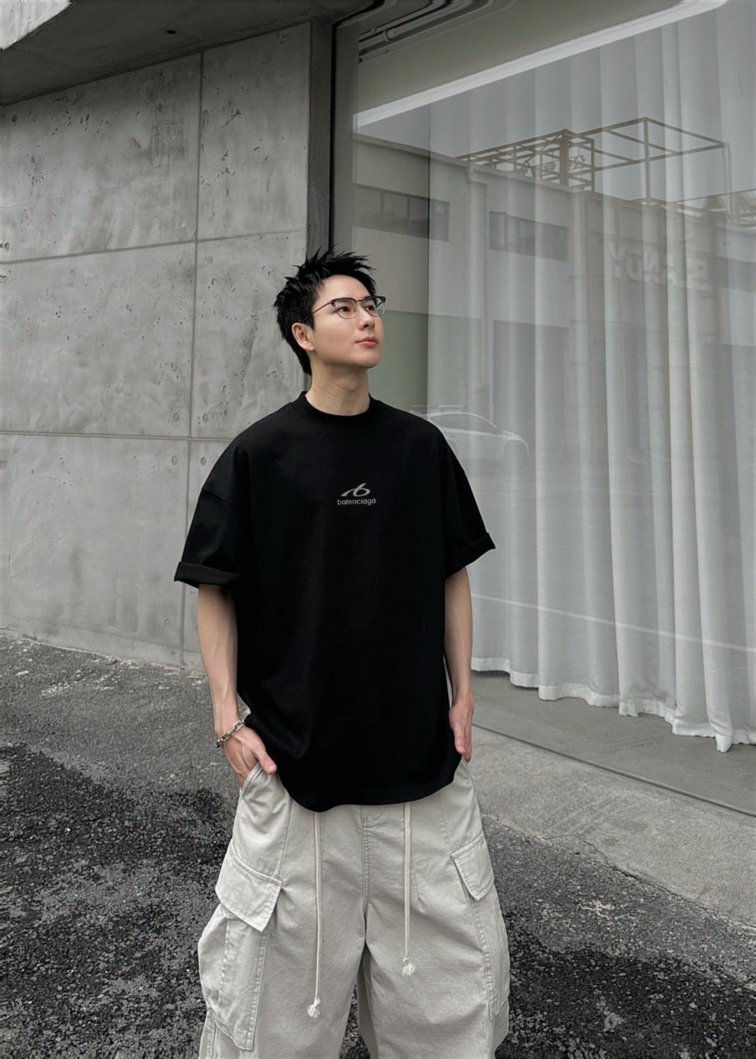 GTR / 발렌시아가 라운드넥 반팔 티셔츠