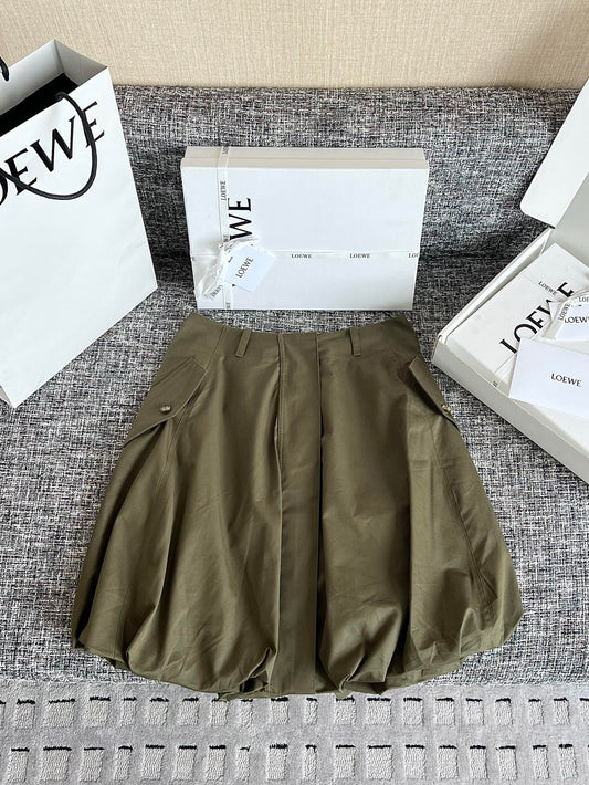 티모 / 로에베 그린 버드 플레어 스커트