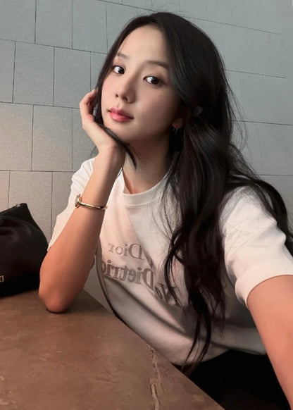 BVG / 디올 여성용 면 루즈핏 티셔츠