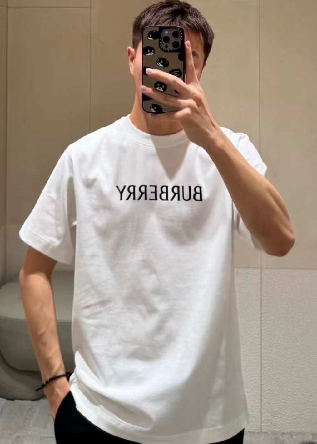 BVG / 버버리 로고 장식 면 티셔츠