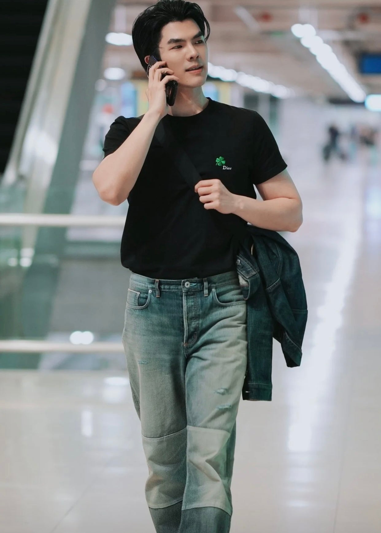 BVG / 디올 네잎클로버 면 반팔 티셔츠