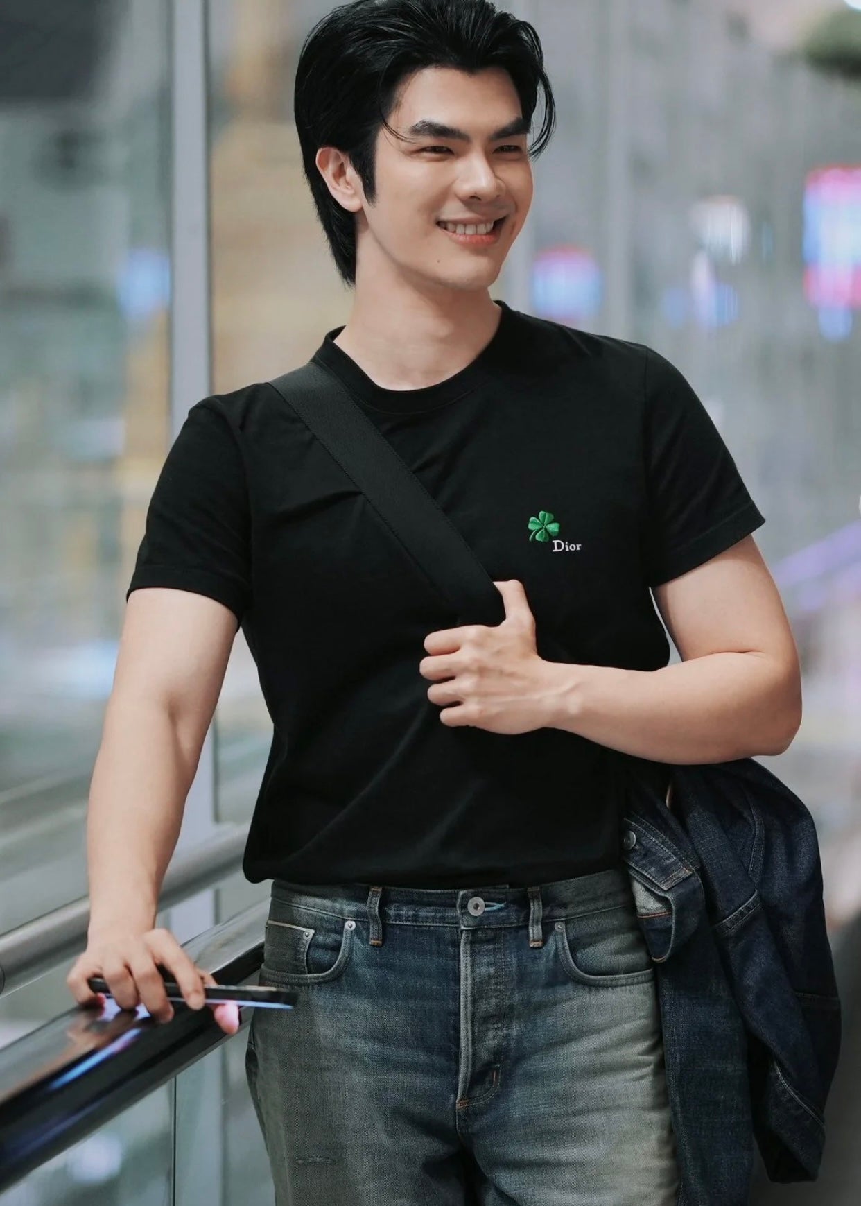 BVG / 디올 네잎클로버 면 반팔 티셔츠