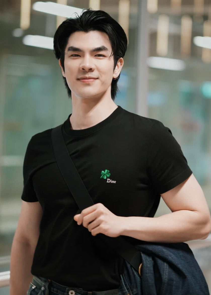BVG / 디올 네잎클로버 면 반팔 티셔츠