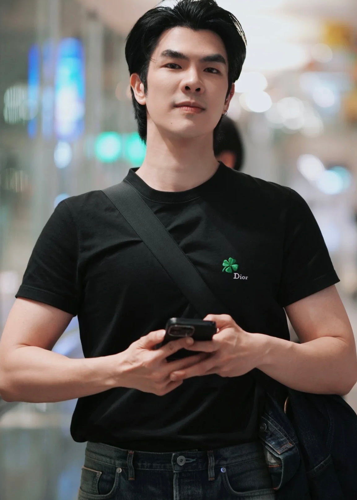 BVG / 디올 네잎클로버 면 반팔 티셔츠