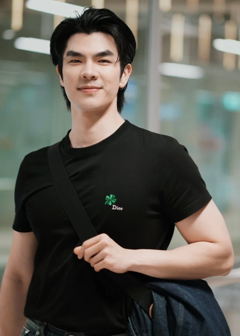 BVG / 디올 네잎클로버 면 반팔 티셔츠