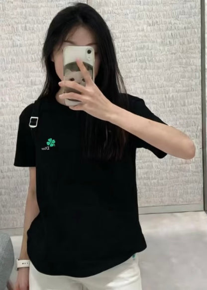 BVG / 디올 네잎클로버 면 반팔 티셔츠