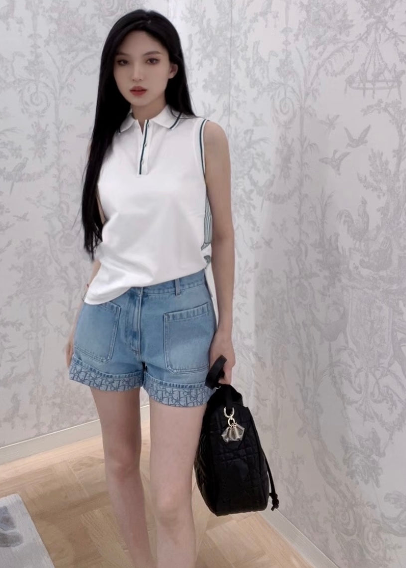 BVG / 디올 하늘색 면 데님 반바지