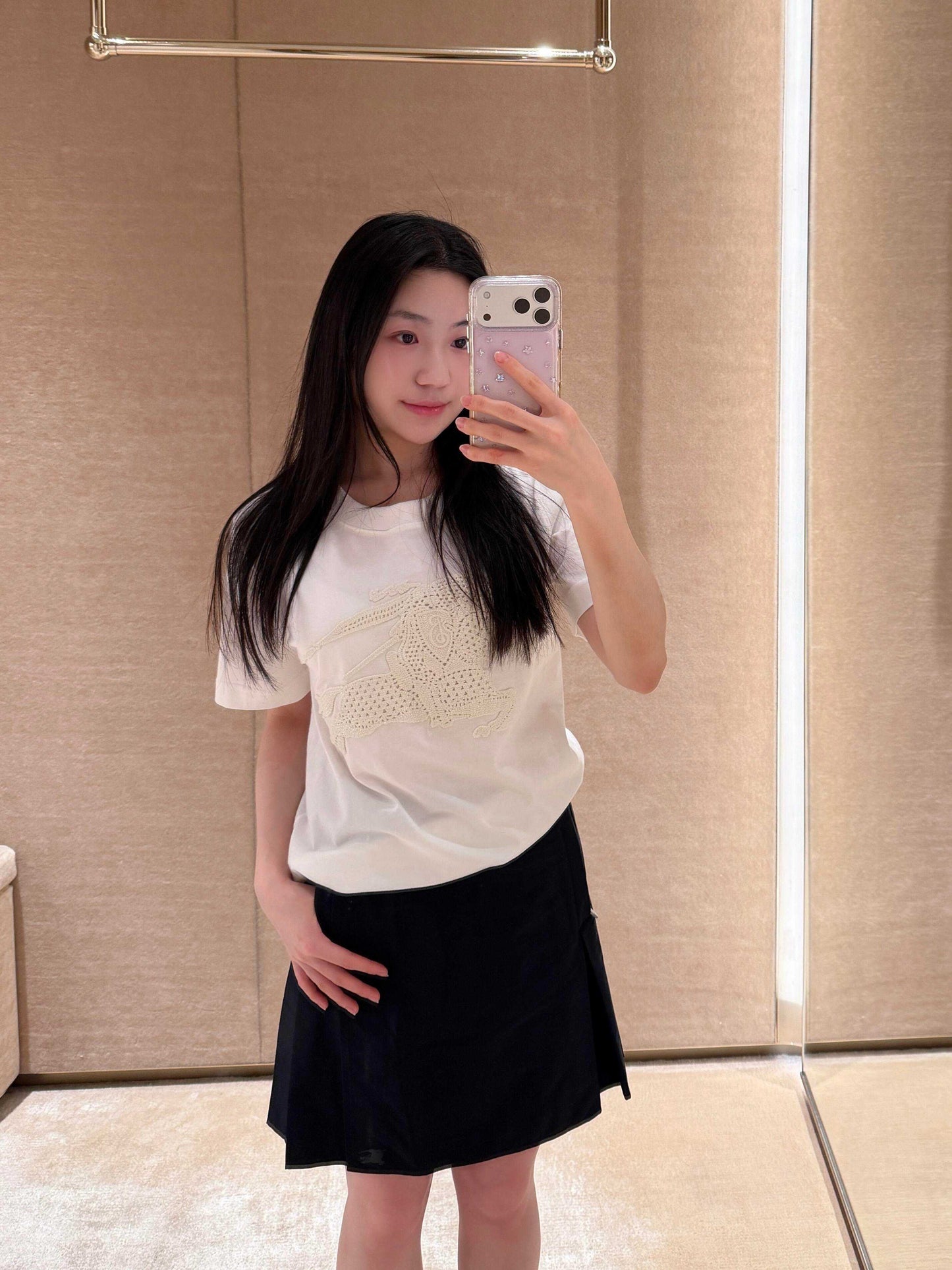 BVG / 버버리 니트 나이트 라운드넥 반팔